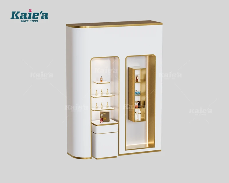 يعرض متجر العطور الفاخرة والراقية خزانة طويلة C